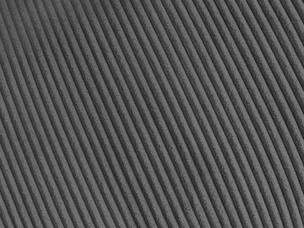 Canapé droit convertible ISADORA velours côtelé gris foncé — vue 5