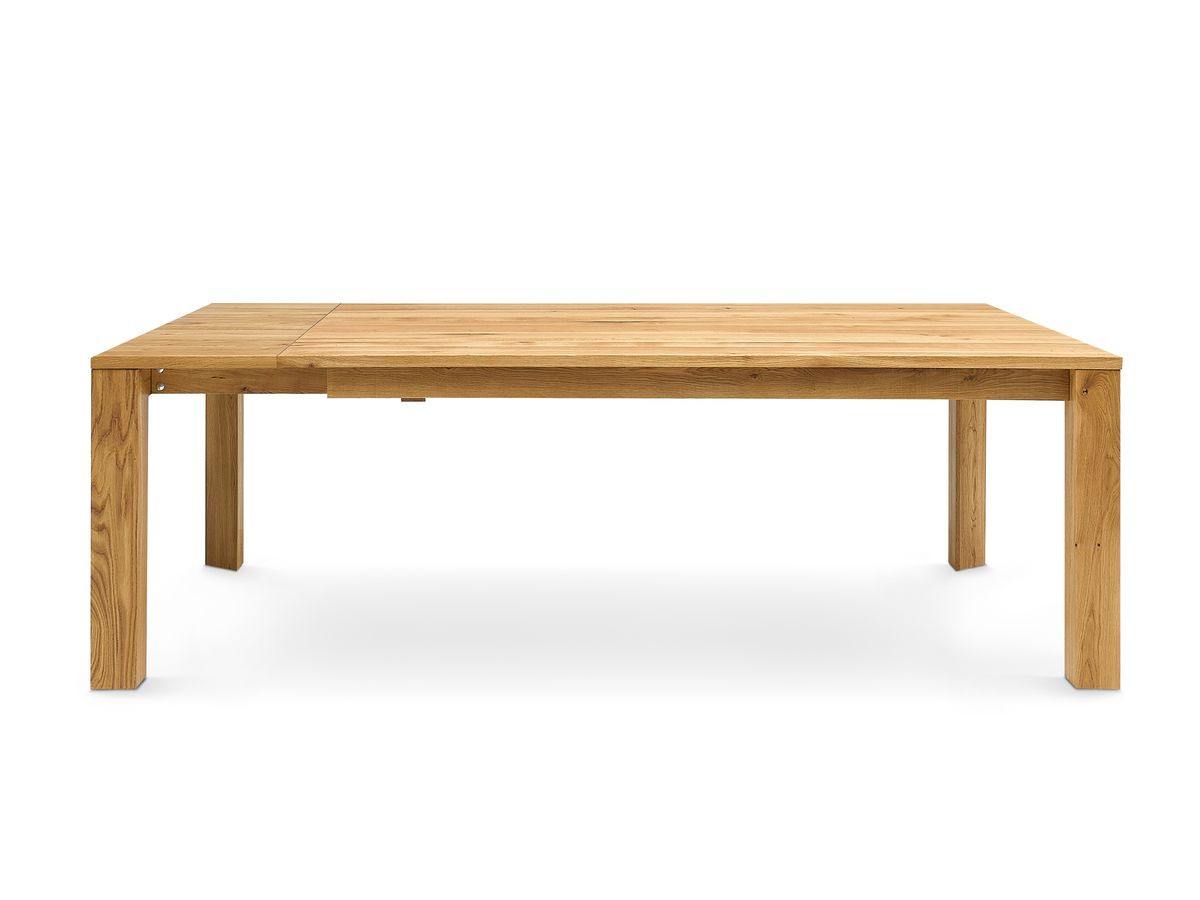 Uitschuifbare eettafel SALOMEE in massief eikenhout