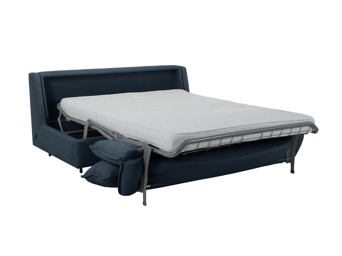 Rozkładana sofa prosta z systemem szybkiego rozkładania ISADORA tkanina melanżowa