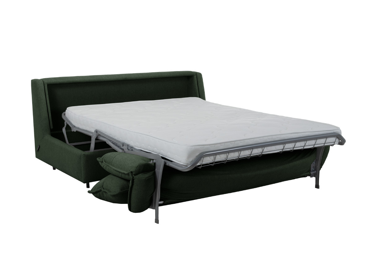 Rozkładana sofa prosta z systemem szybkiego rozkładania ISADORA tkanina melanżowa