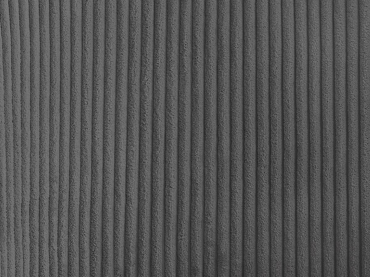 LALIE stoel in corduroy stof en zwarte metalen poten