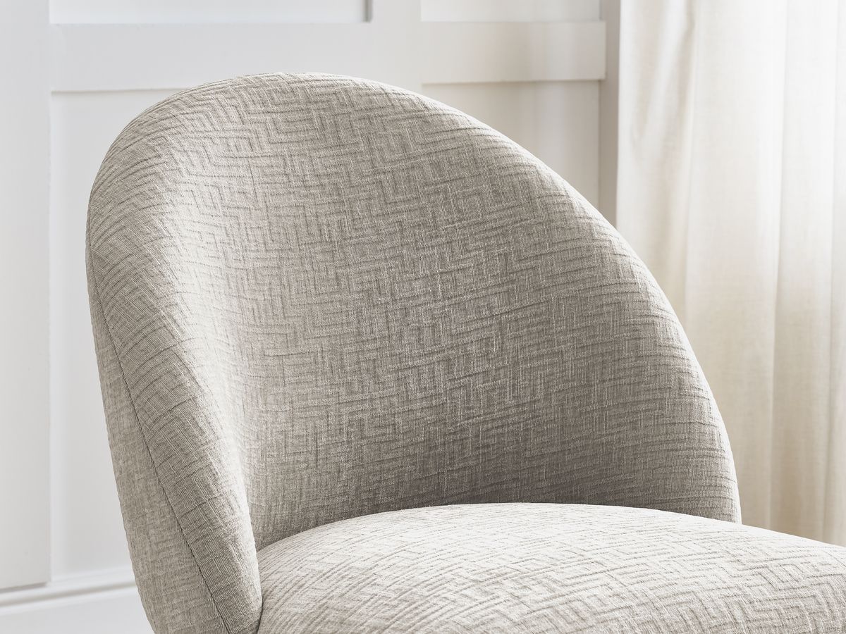 Chaise LALIE tissu texturé et pieds étoile