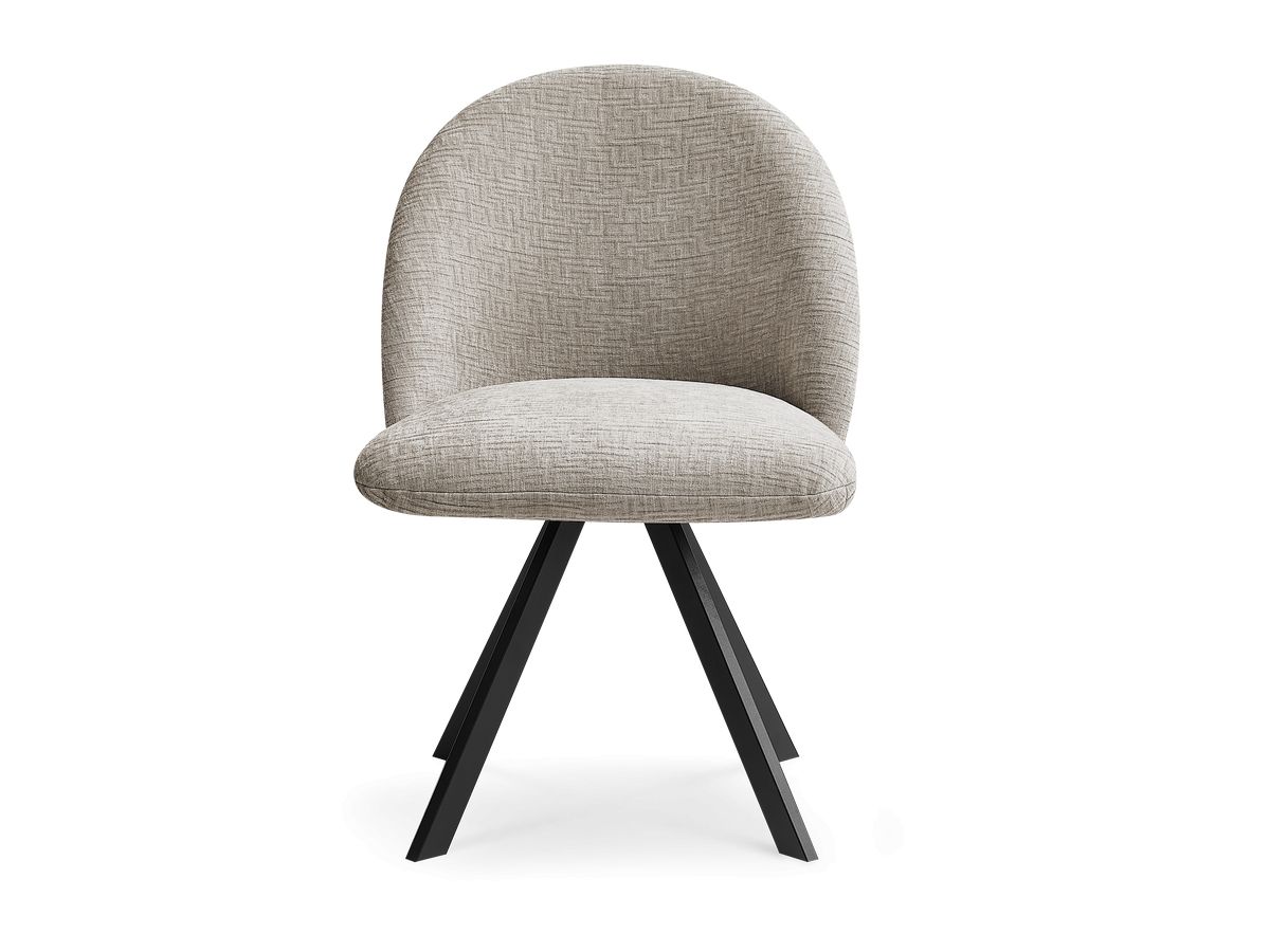 Chaise LALIE tissu texturé et pieds étoile