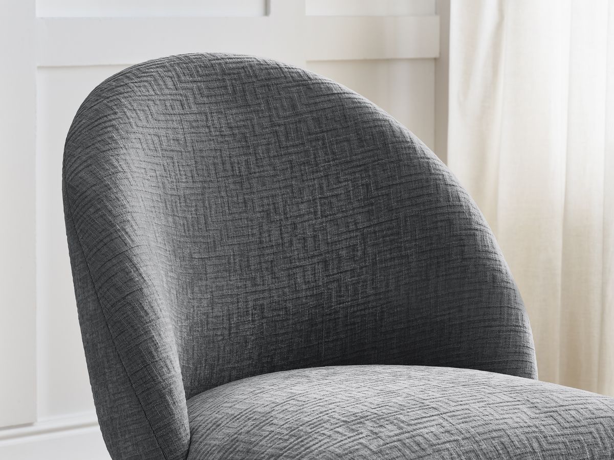 Chaise LALIE tissu texturé et pieds étoile