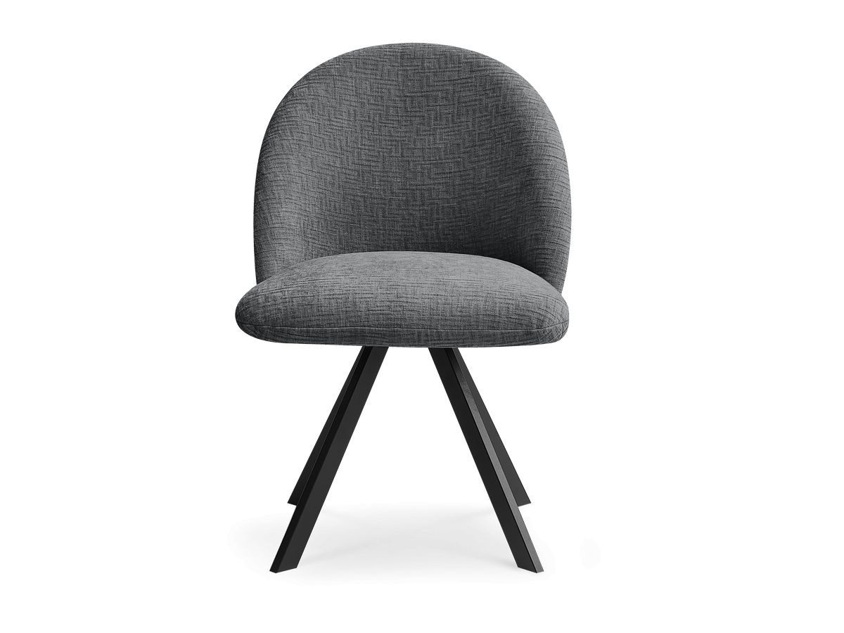Chaise LALIE tissu texturé et pieds étoile