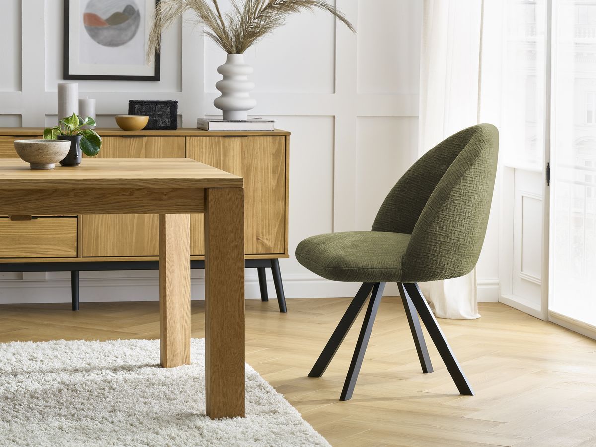 Chaise LALIE texturé et pieds étoile vert — vue 5