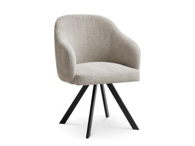 Chaise SOPHIE tissu texturé et pieds étoile