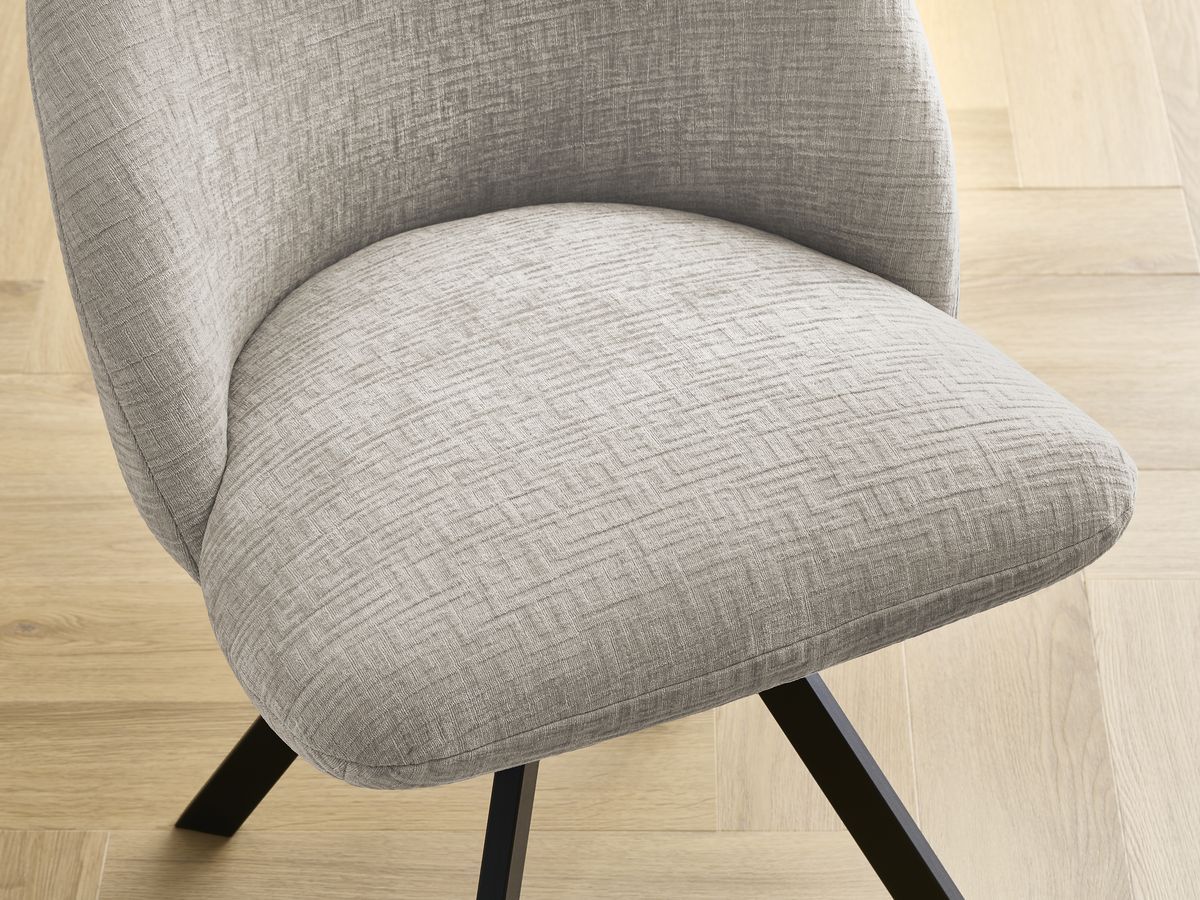Lot de chaises LALIE tissu texturé et pieds étoile