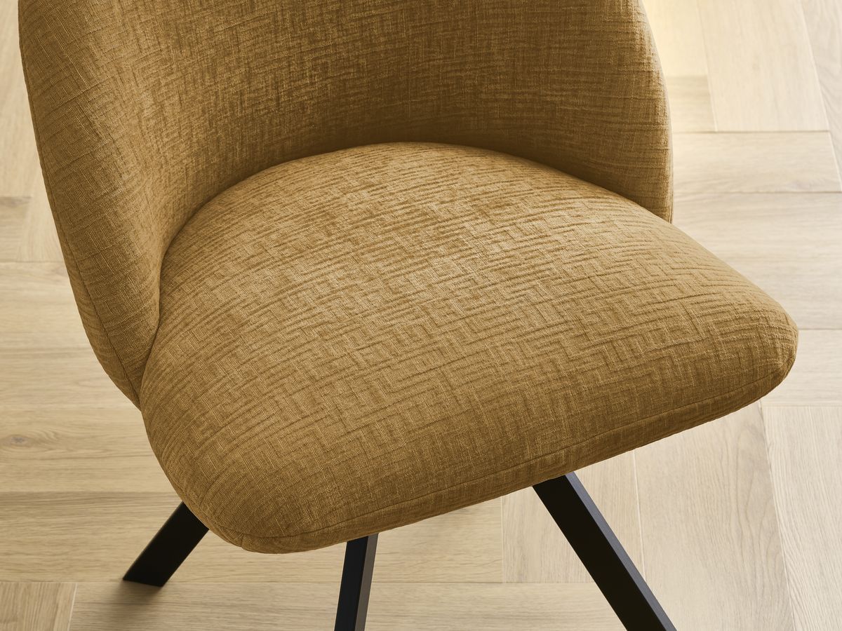 Set LALIE-stoelen met structuurstof en stervormige poten