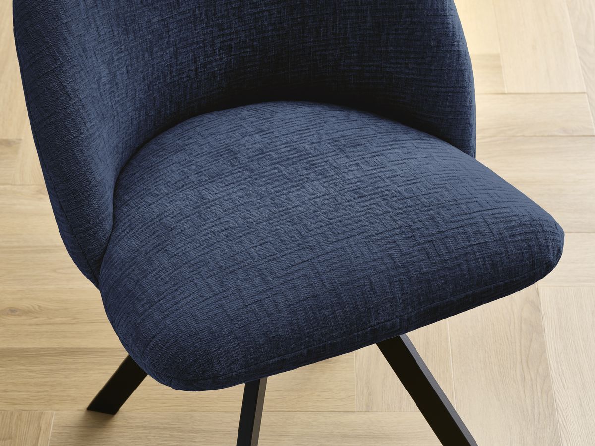 Lot de chaises LALIE tissu texturé et pieds étoile