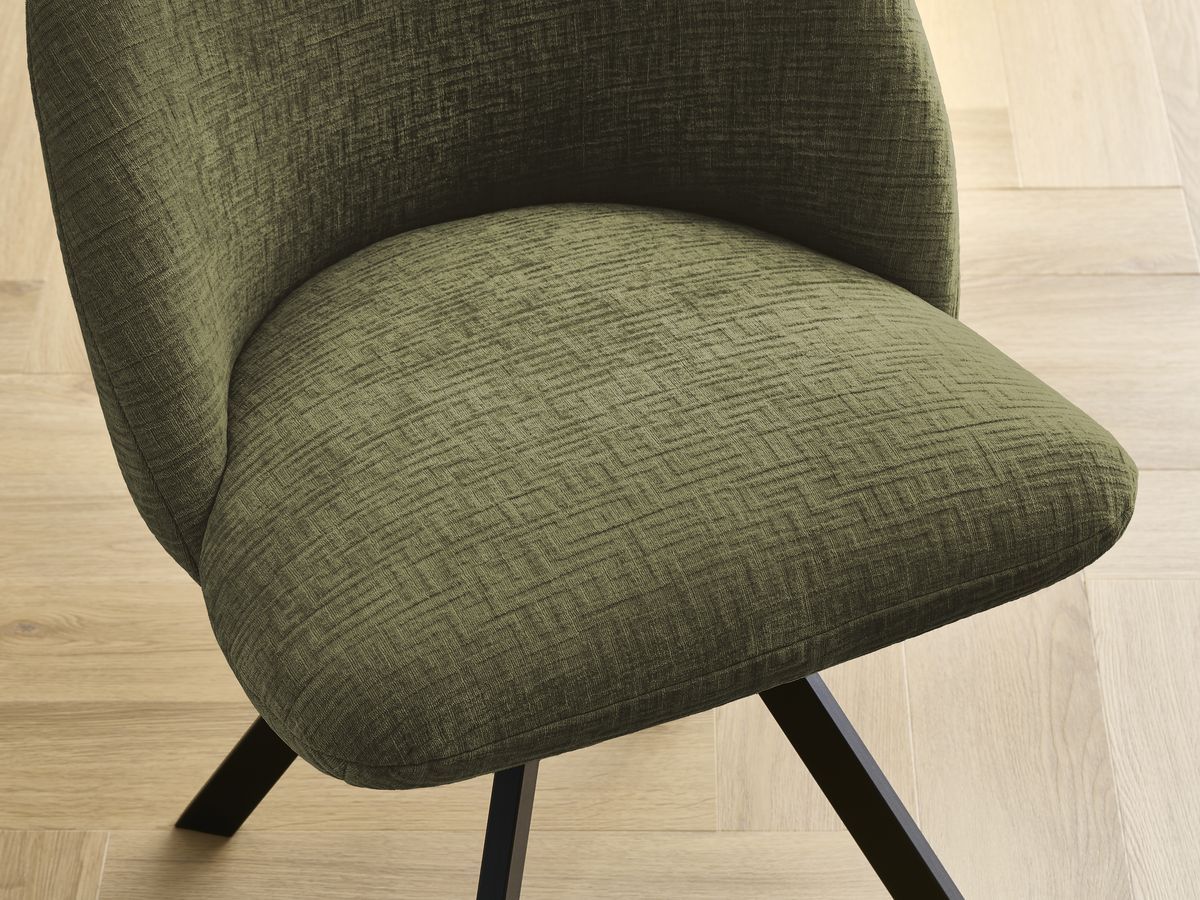 Lot de chaises LALIE tissu texturé et pieds étoile