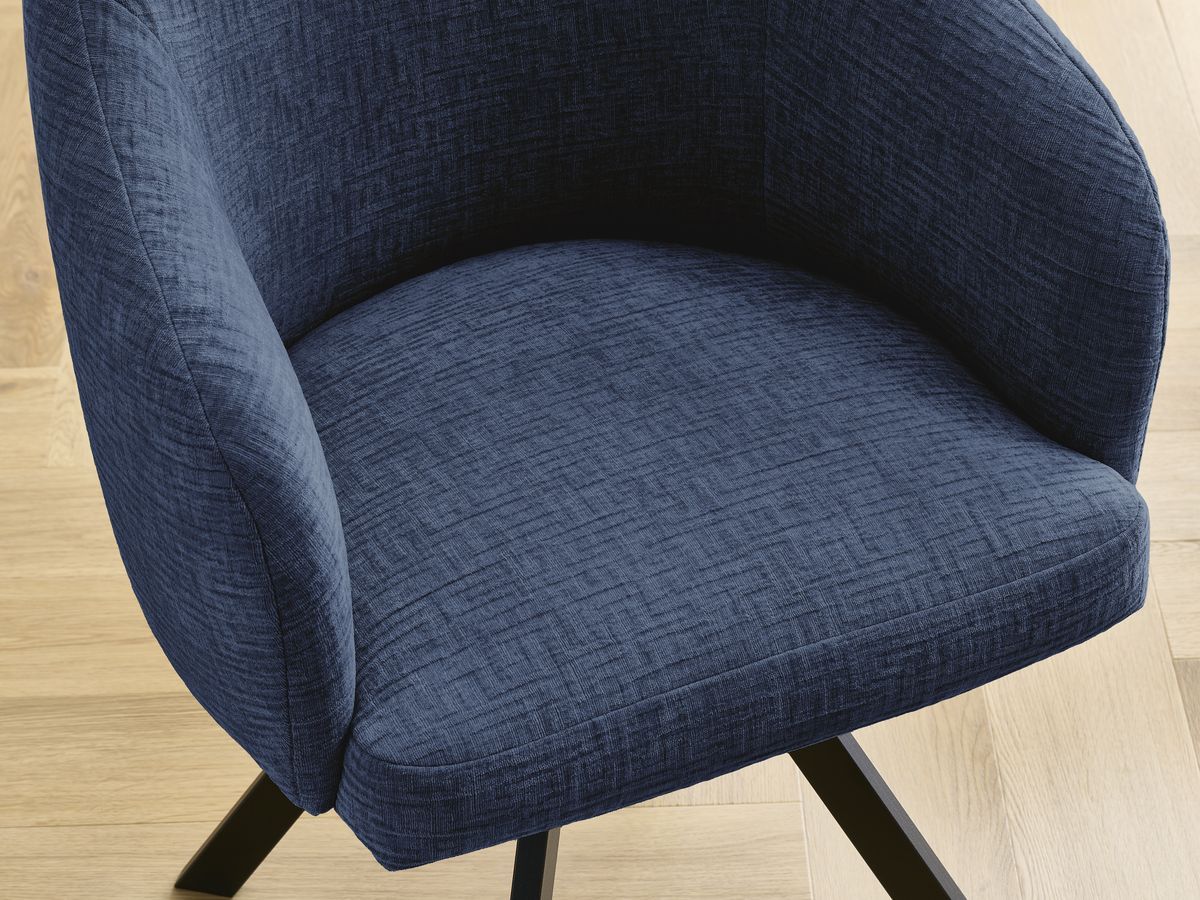 Lot de chaises SOPHIE tissu texturé et pieds étoile