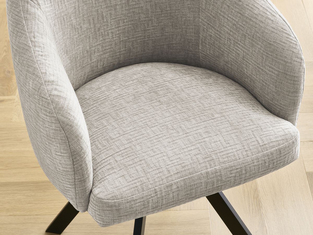 Lot de chaises SOPHIE tissu texturé et pieds étoile