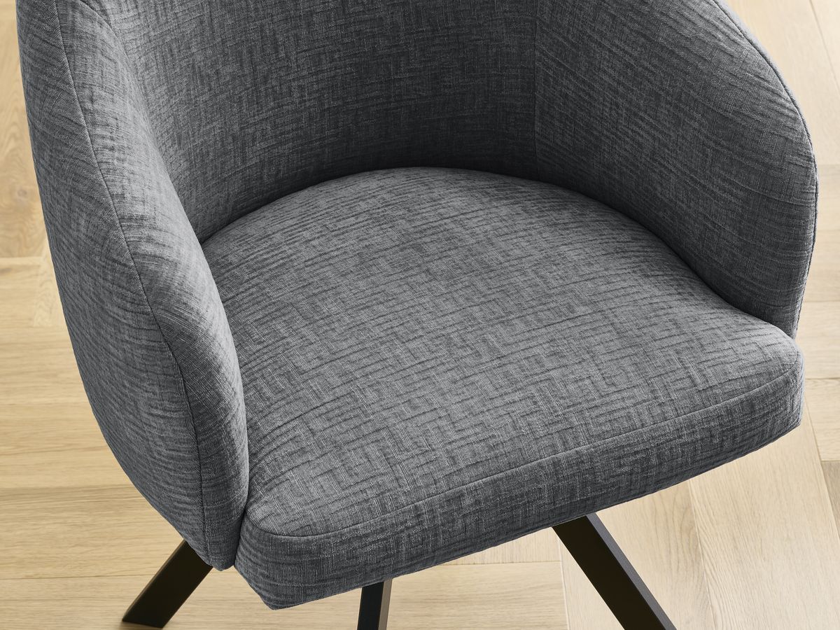 Lot de chaises SOPHIE tissu texturé et pieds étoile