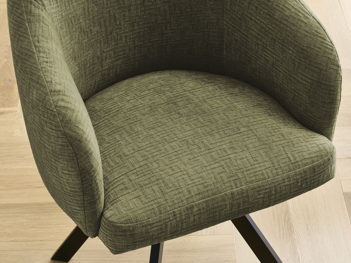 Lot de chaises SOPHIE tissu texturé et pieds étoile
