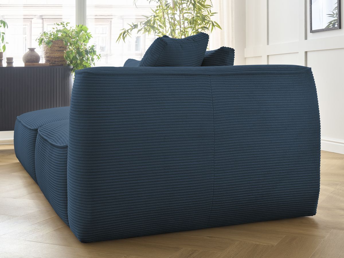 LEOPOLD 3-zits vaste rechte bank in corduroy
