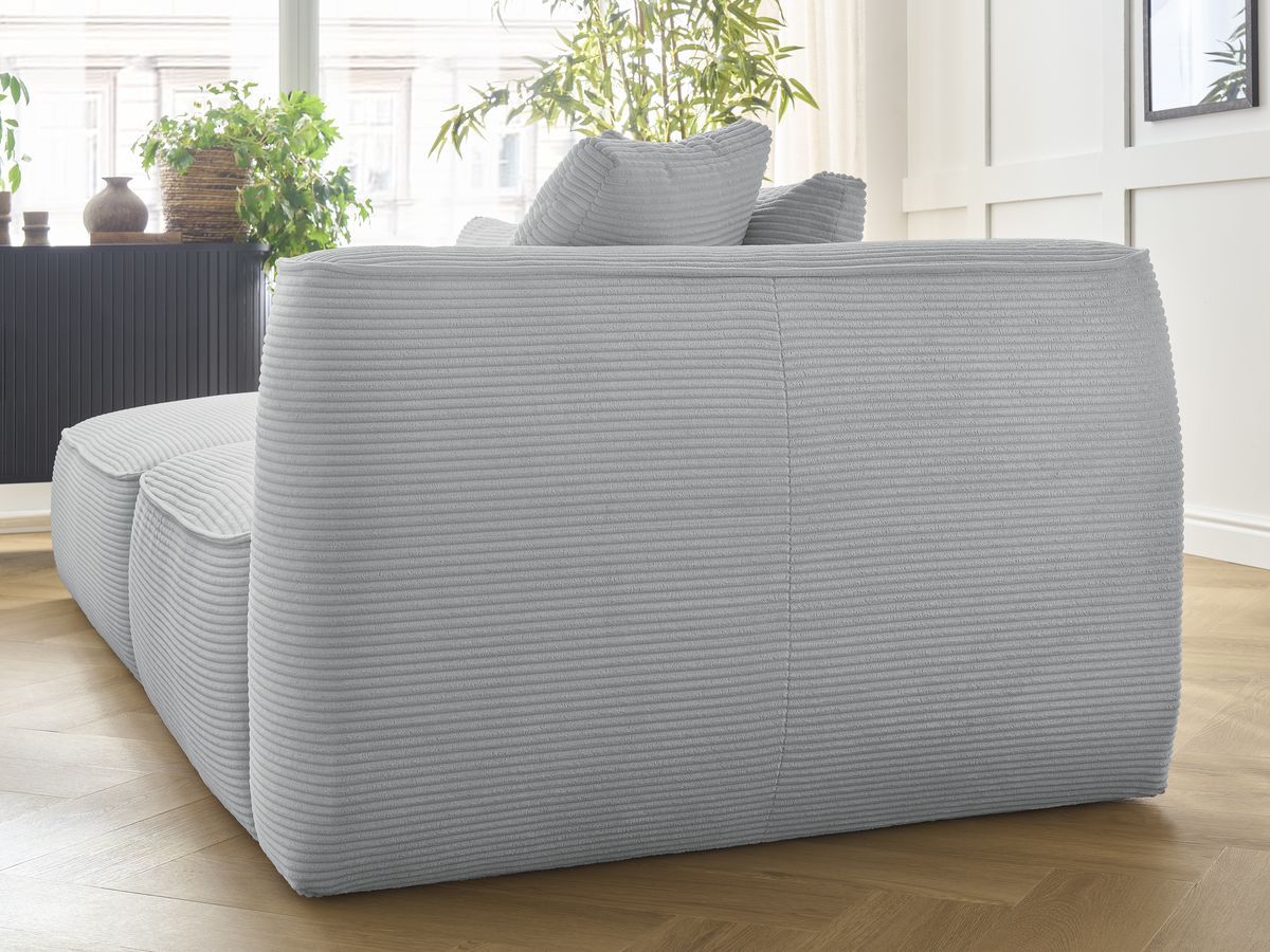 LEOPOLD 3-zits vaste rechte bank in corduroy