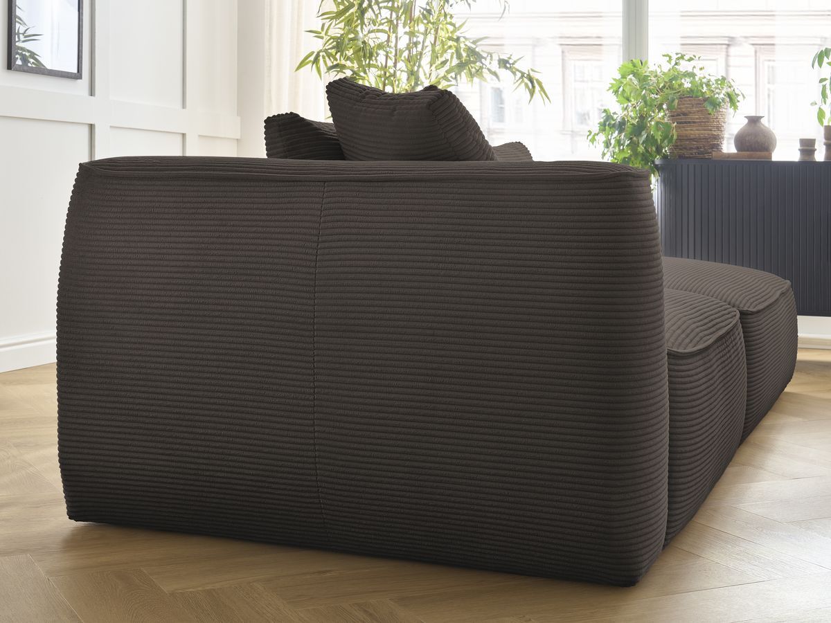 LEOPOLD 3-zits vaste rechte bank in corduroy