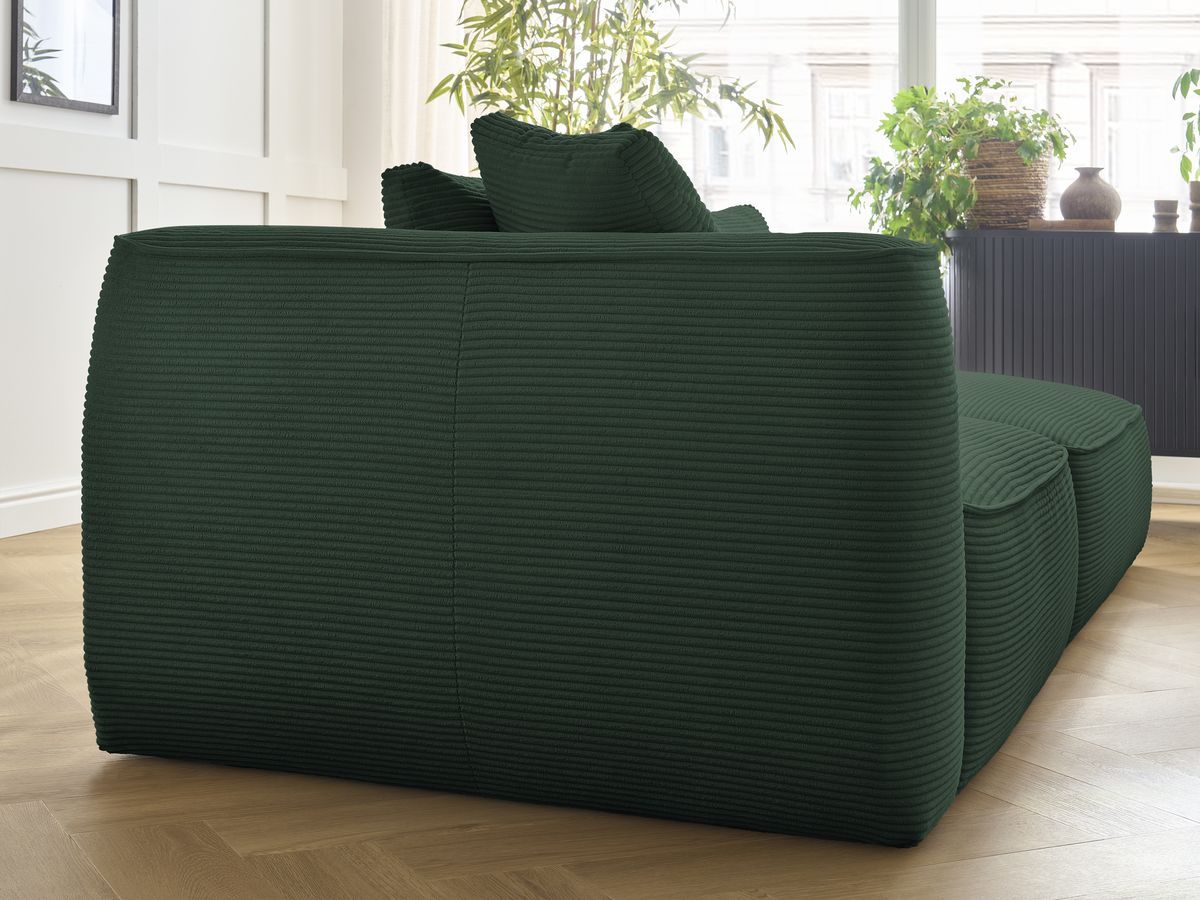 LEOPOLD 3-zits vaste rechte bank in corduroy