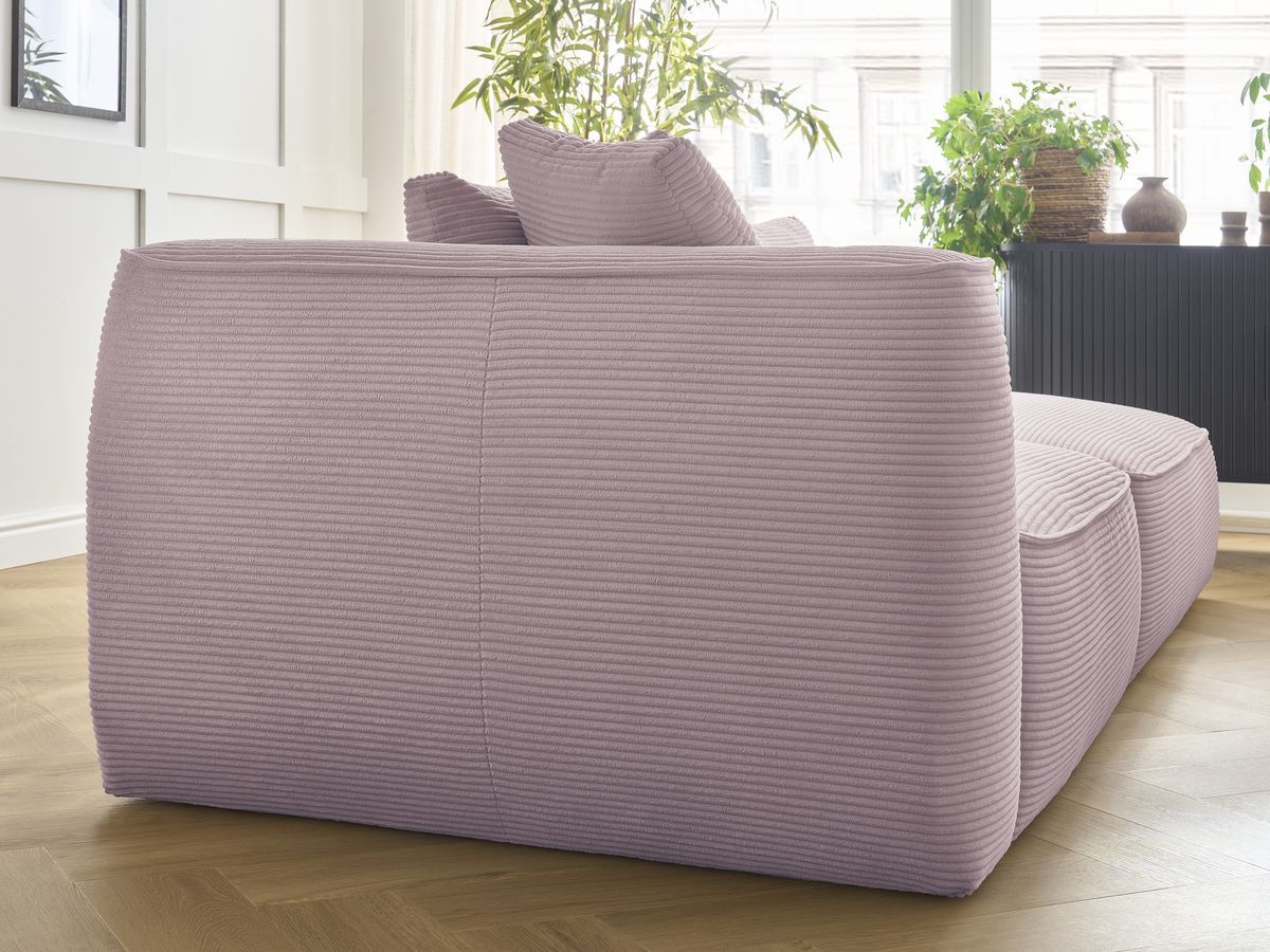 LEOPOLD 3-zits vaste rechte bank in corduroy