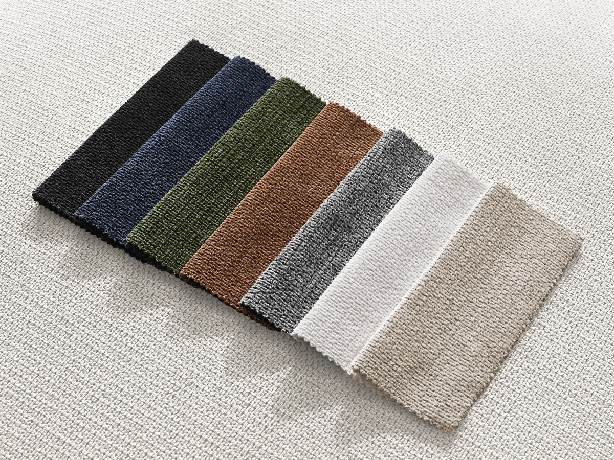 Canapé droit 3 places LEOPOLD chiné blanc — vue 5