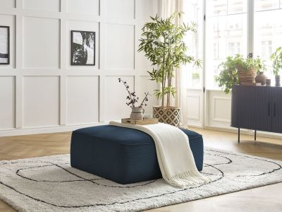 Pouf LEOPOLD velours côtelé