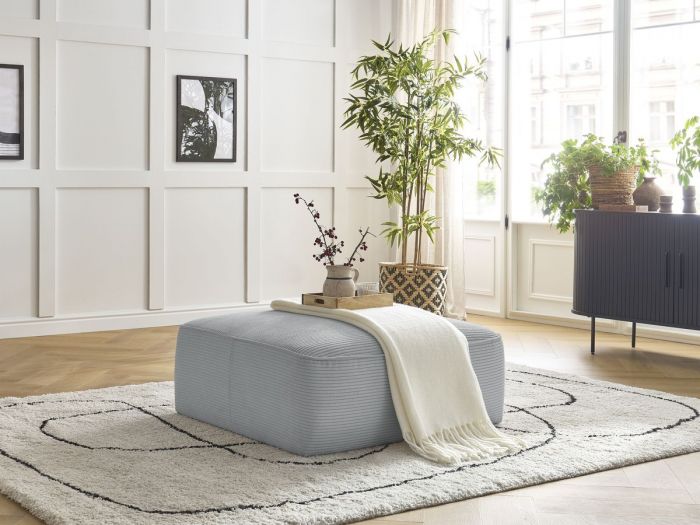 Pouf LEOPOLD velours côtelé