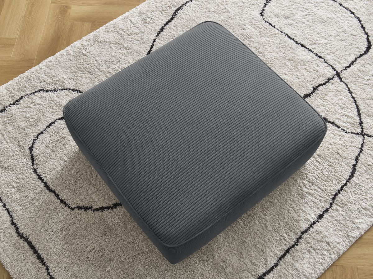 Pouf LEOPOLD velours côtelé