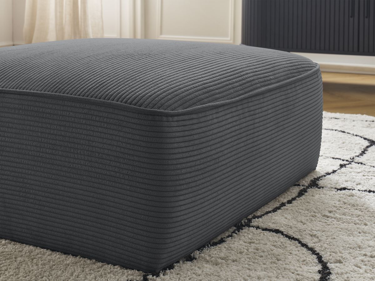 Pouf LEOPOLD velours côtelé
