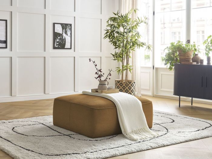 Pouf LEOPOLD velours côtelé