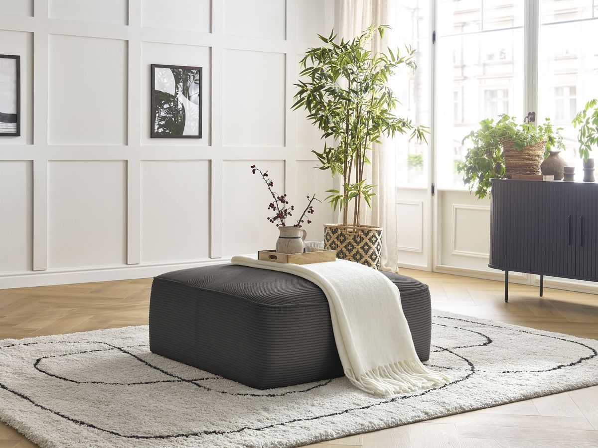 Pouf LEOPOLD velours côtelé