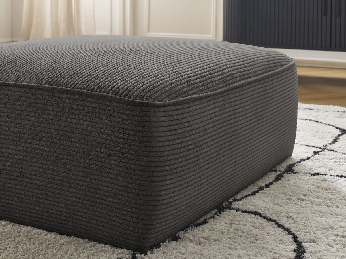 Pouf LEOPOLD velours côtelé