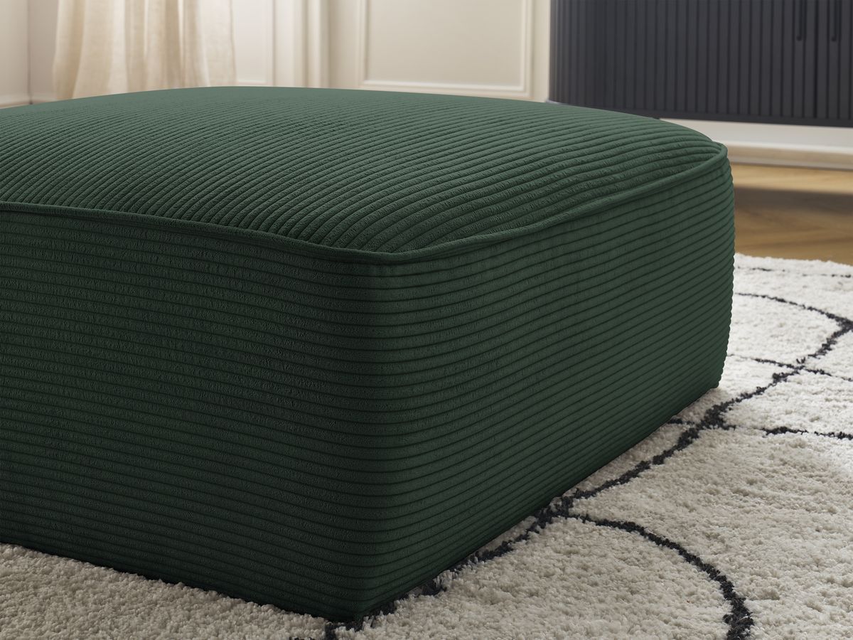 Pouf LEOPOLD velours côtelé