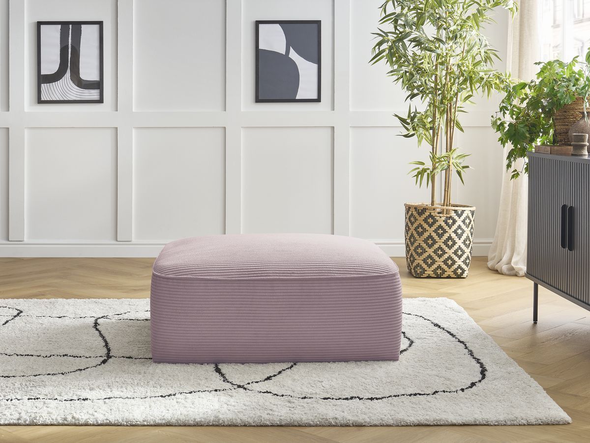 Pouf LEOPOLD velours côtelé violet — vue 4