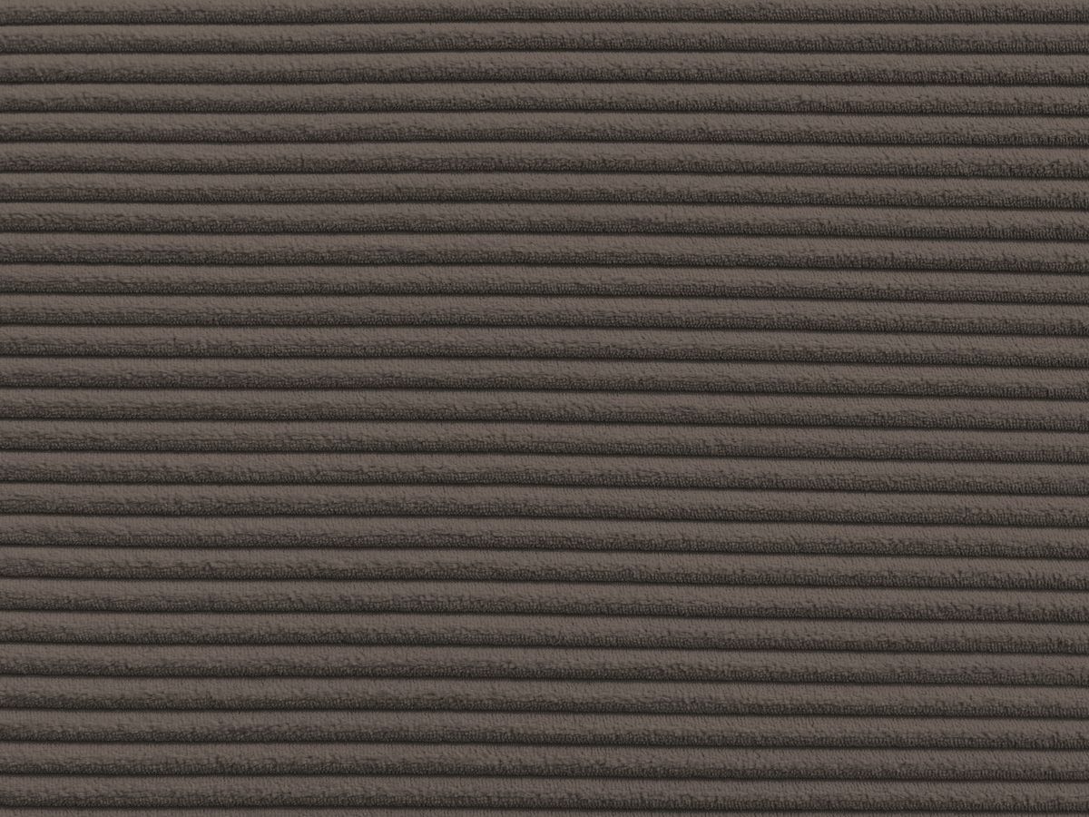 Canapé droit fixe 3 places LEOPOLD velours côtelé avec pouf