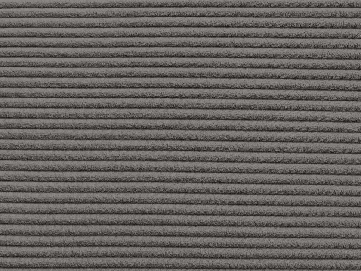 Canapé droit fixe 3 places LEOPOLD velours côtelé avec pouf