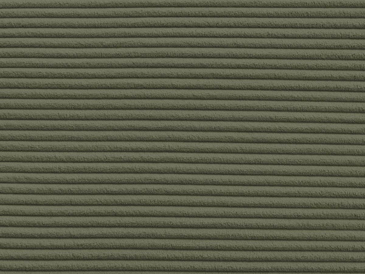 Canapé droit fixe 3 places LEOPOLD velours côtelé avec pouf