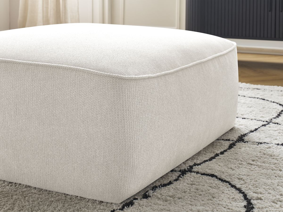 Pouf LEOPOLD tissu chiné