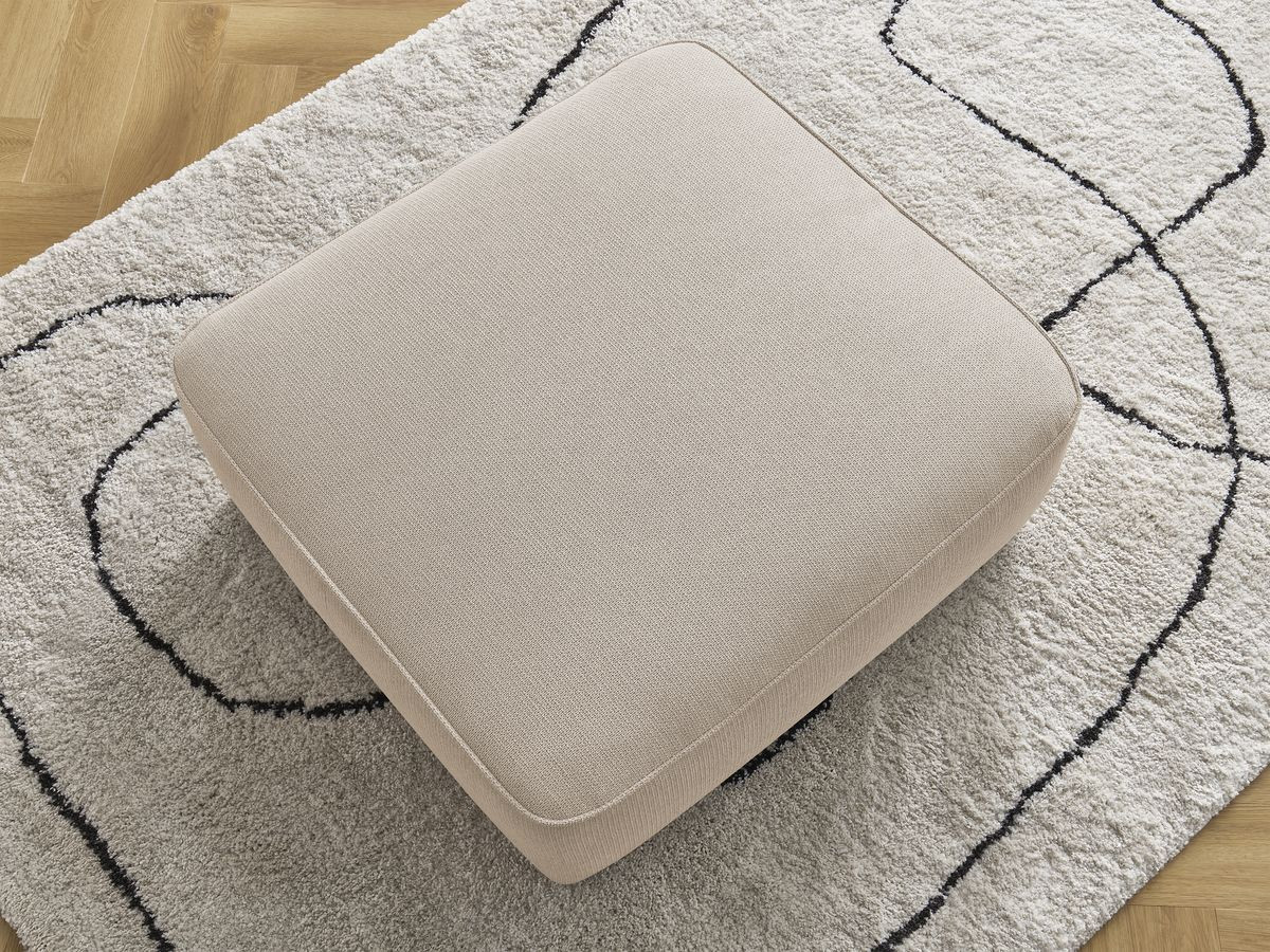 Pouf LEOPOLD tissu chiné