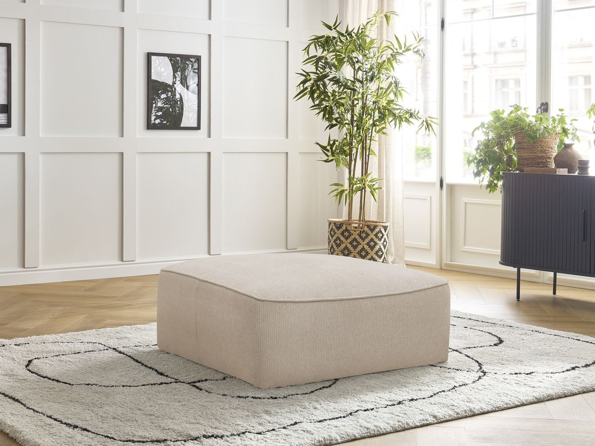 Pouf LEOPOLD chiné beige — vue 5