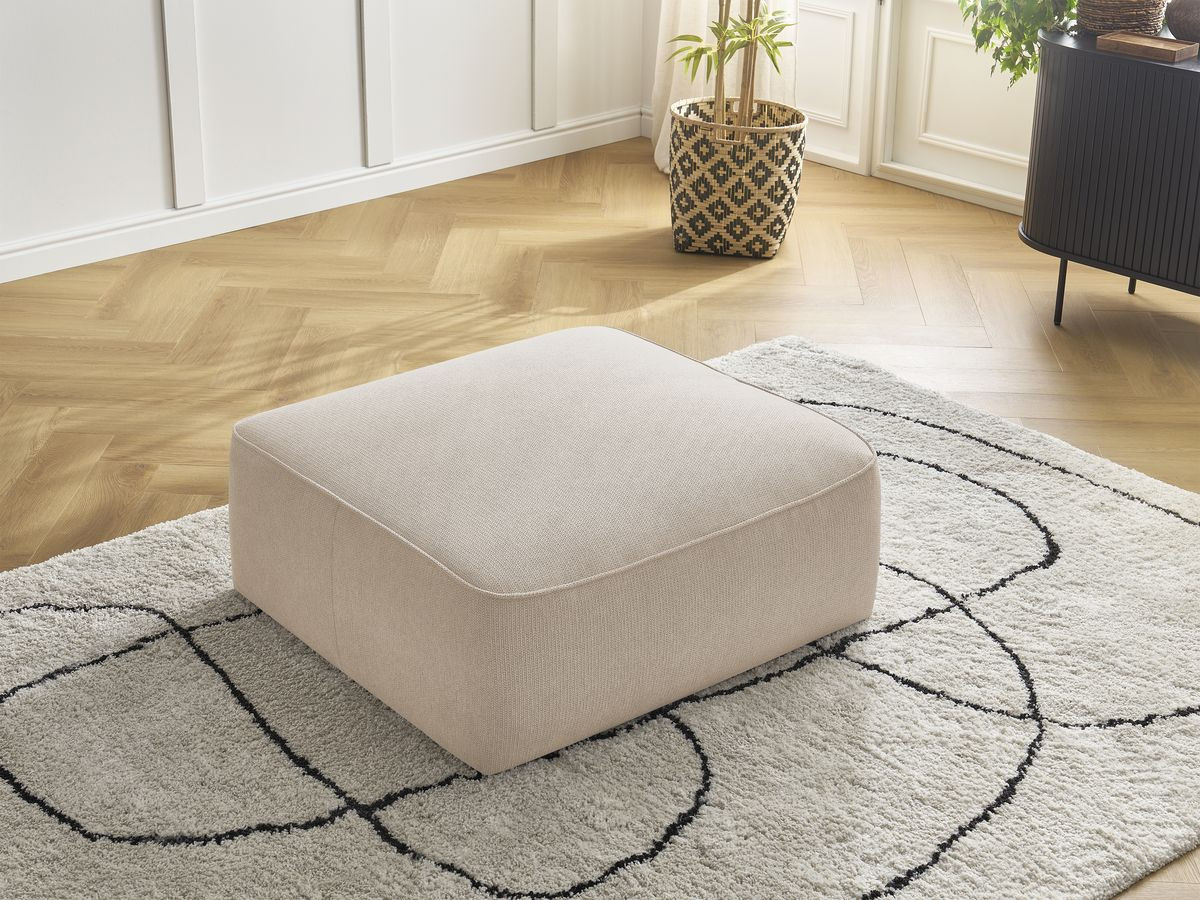 Pouf LEOPOLD tissu chiné