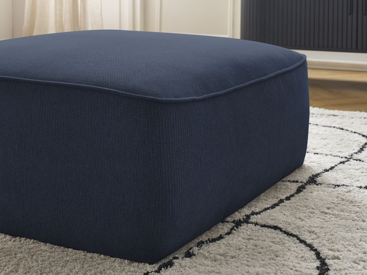 Pouf LEOPOLD tissu chiné
