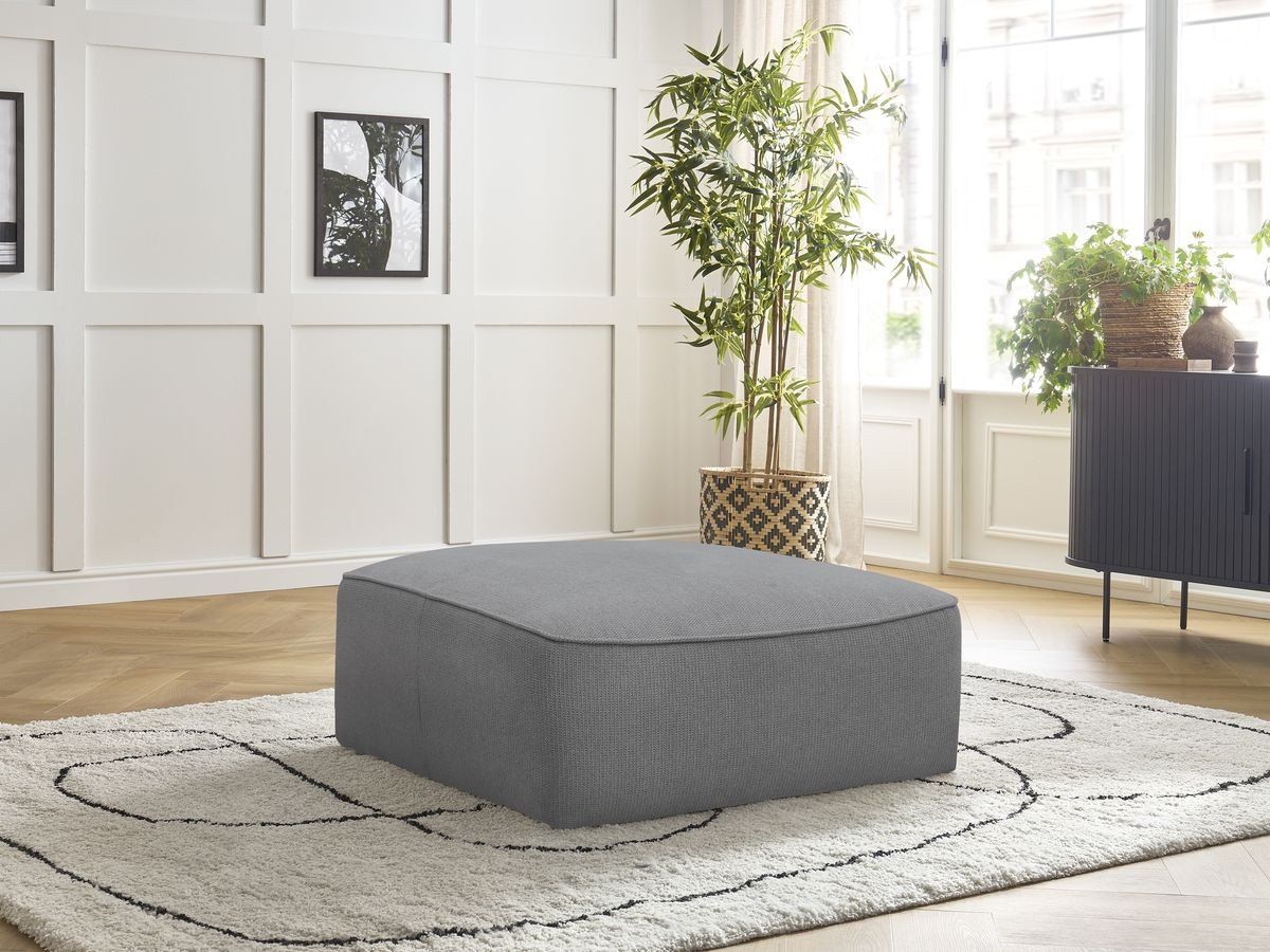 Pouf LEOPOLD chiné gris clair — vue 5