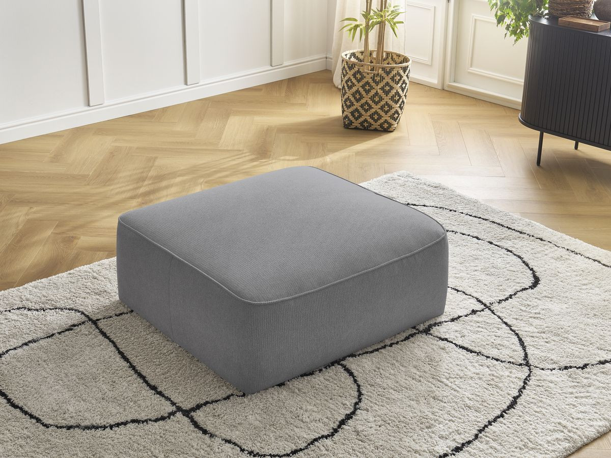 Pouf LEOPOLD tissu chiné