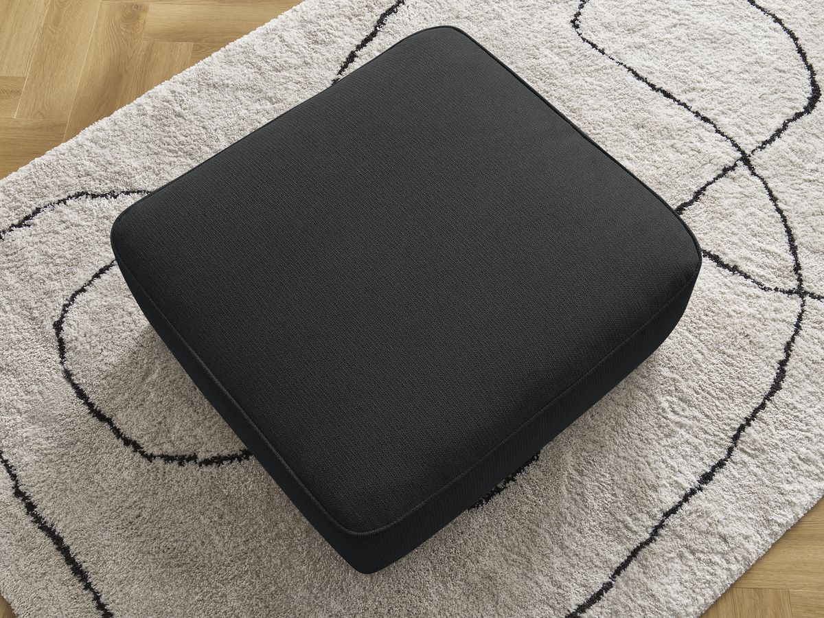 Pouf LEOPOLD tissu chiné