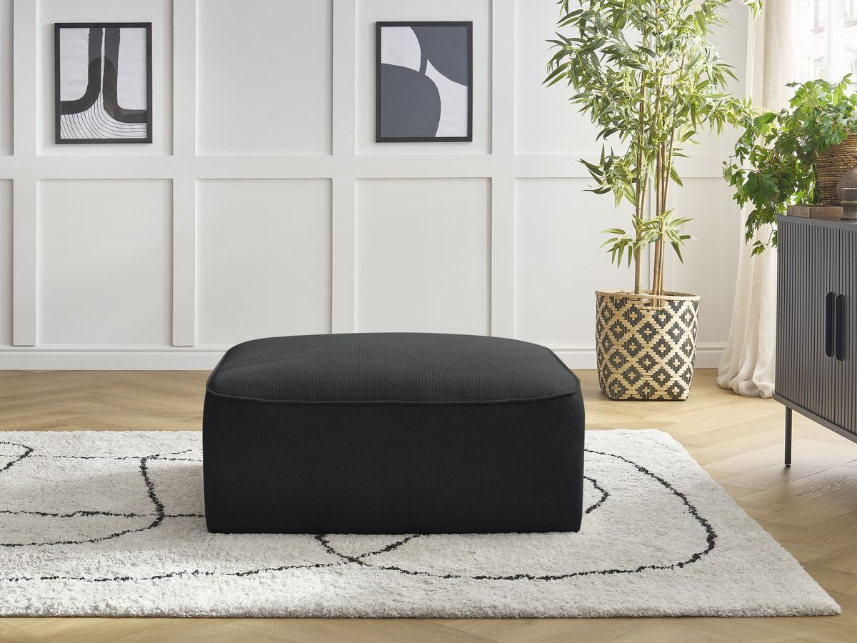 Pouf LEOPOLD tissu chiné