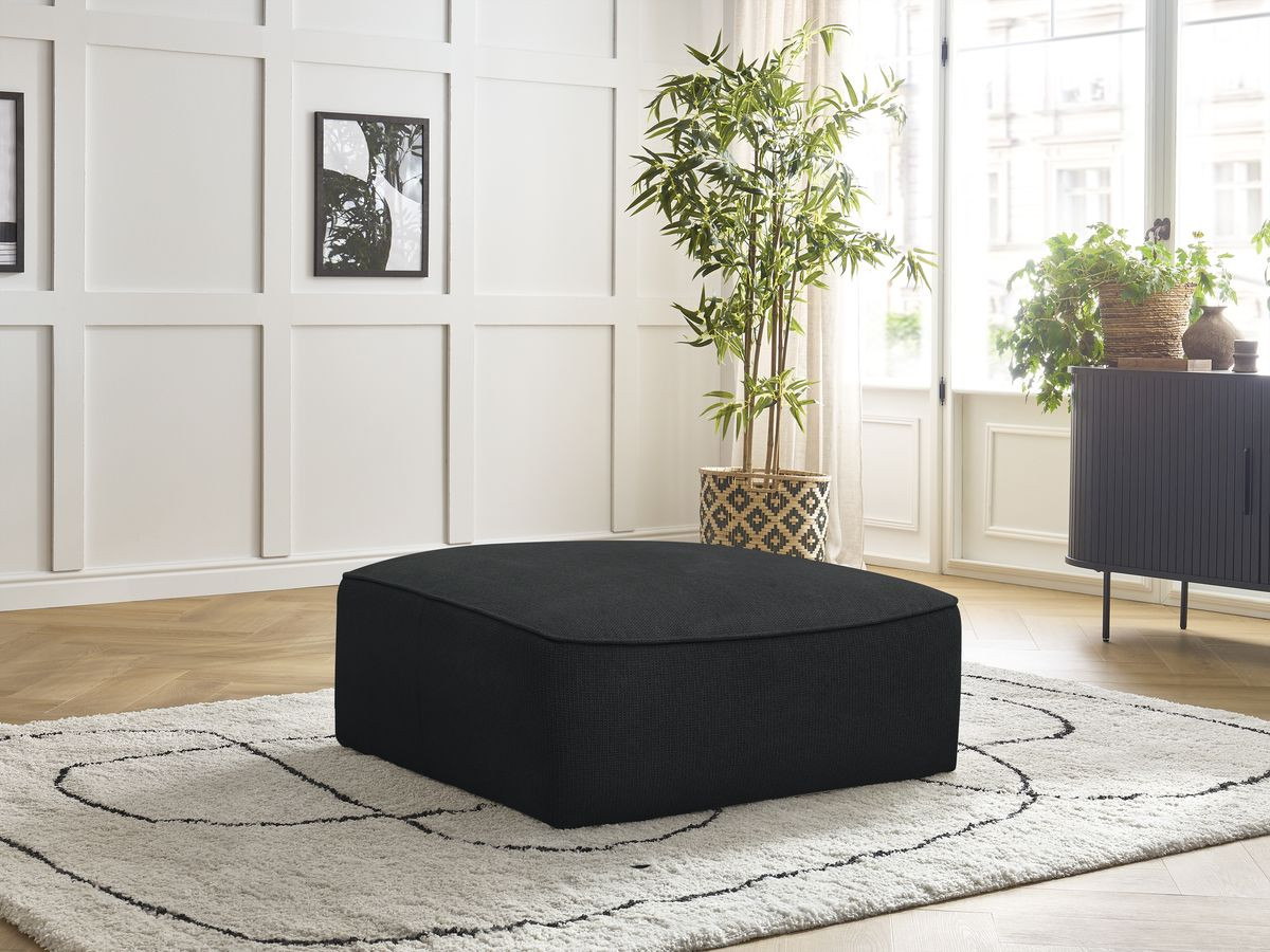 Pouf LEOPOLD chiné noir — vue 5