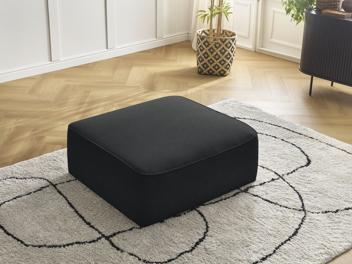 Pouf LEOPOLD tissu chiné