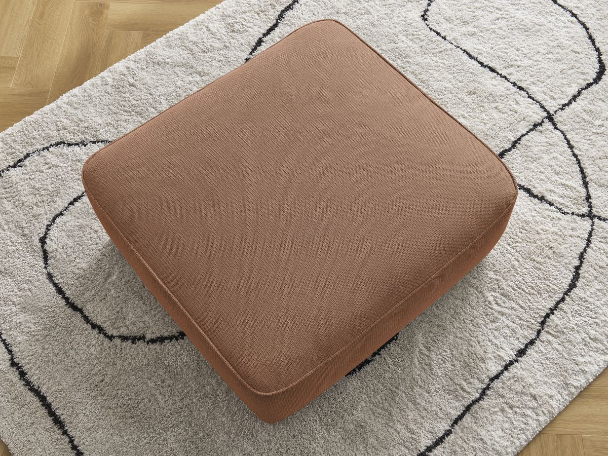 Pouf LEOPOLD tissu chiné