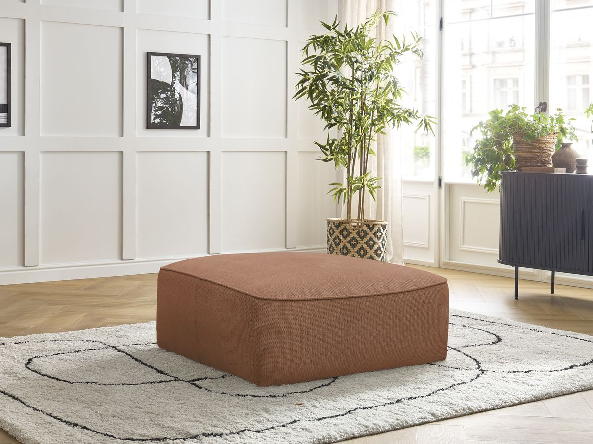 Pouf LEOPOLD chiné orange — vue 5